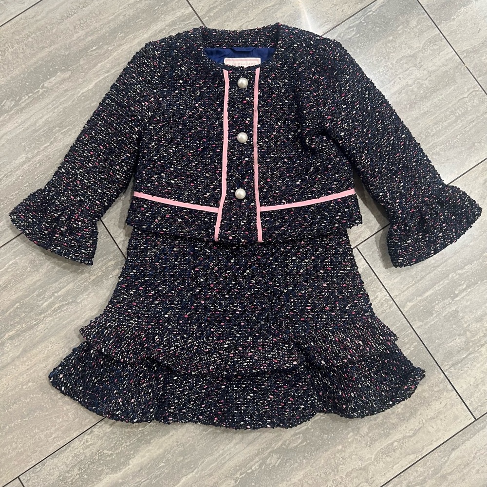 JANIE AND JACK MULTICOLOR TWEED DRESS